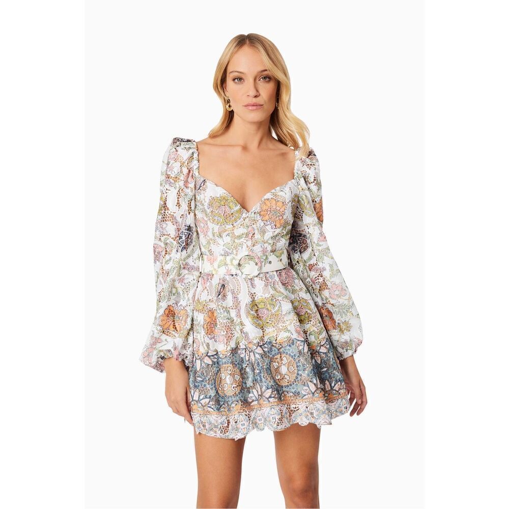 ELLIATT Soraya Day Floral Mini Dress  party Resort Cocktail Dress Size S NWT$488